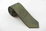 Green with burgundy and light blue dots (P628)
