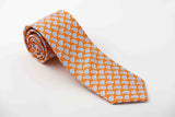 Orange with light blue paisley (P630)