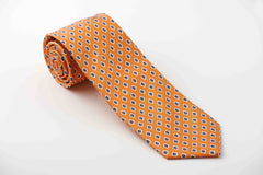 Orange with black and silver diamonds (P633)