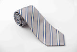 Silver with white and royal blue stripes (S213)