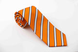 Orange with white and royal blue stripes (S214)