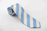 Light blue and cream medium stripes (S223)