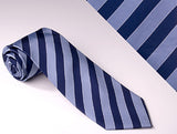 Navy And Sky Blue Medium Stripes (S104)