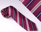 Maroon, Navy Blue, White Stripes (S113)