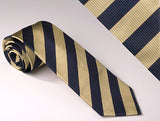 Old Gold And Regal Blue Medium Stripes (S115)