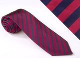 Dark Red And Royal Blue Medium Stripes (S117)