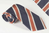Navy Blue, Orange and White Stripes (S152)