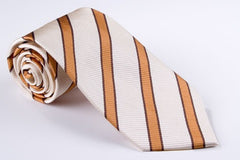Narrow Orange Pinstripe of Brown with Cream Stripe (S159)