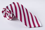 Narrow Marroon and White (S171)