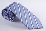 Medium Light Blue and narrow White stripe (S178)