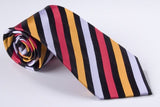Narrow Red, Silver and Gold Stripe (S187)