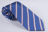 Medium Blue with narrow White stripe separated by a Red pinstripe (S188)