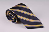 Navy and Gold Repp Stripe Tie (S189)