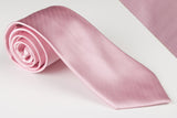 Pink Curved Line Solid Tie (T306)